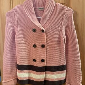 Calvin Klein Pink Double-Breasted Cardigan size 6